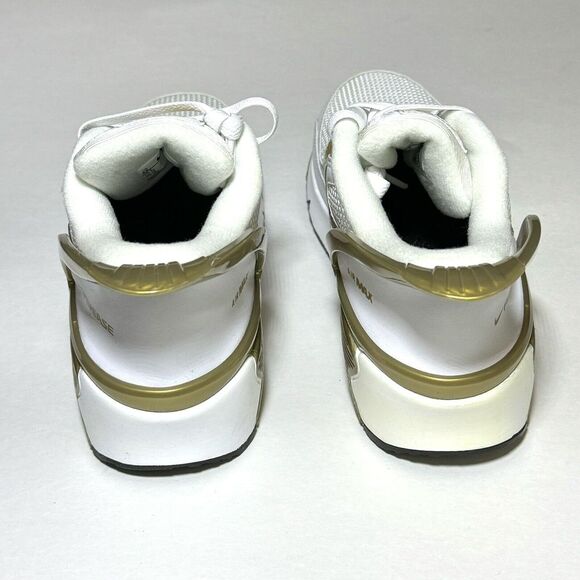 Nike Air Max 90 Flyease White Gold Sneaker Shoe CV0526-100 GS Size 7 Women's 8.5 - Picture 7 of 9